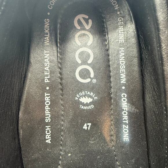 Ecco Men’s Leather Driving Loafers Moc Toe Walking Shoes Arch Support Black EU47 main image 5